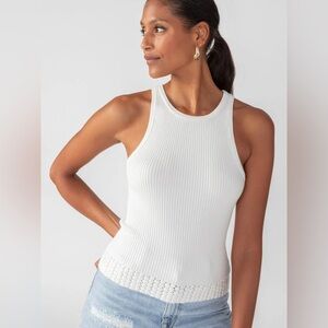 Sanctuary Ivory Ribbed Tank Top
